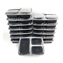 BPA Free 3 Compartment Meal Prep Contenedores de comida con tapas herméticasMicroondas Apto para lavavajillas Portátil reutilizable 14pack